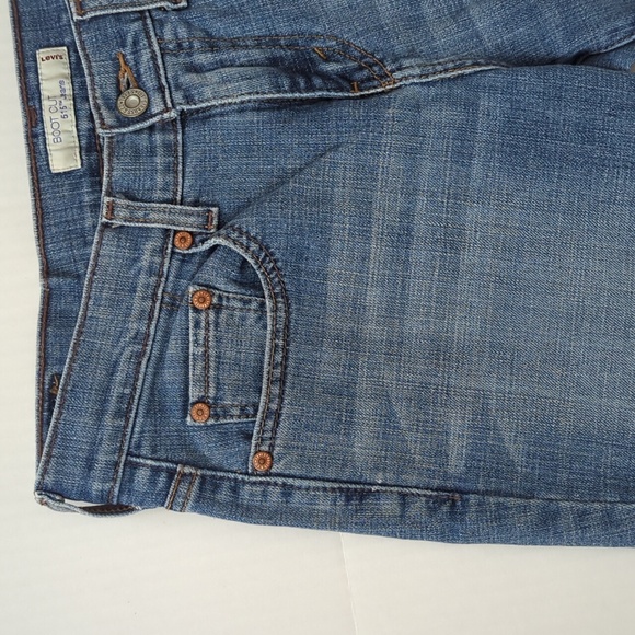 Levi's 515 Boot Cut Jeans 4M Blue Pockets - Picture 13 of 16